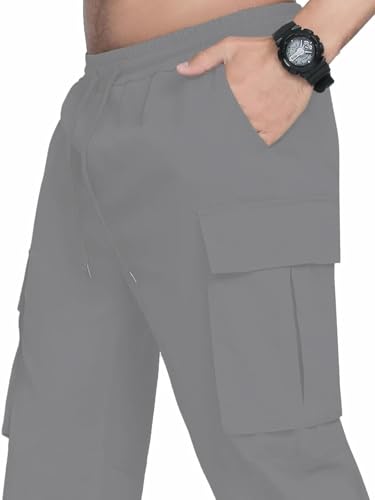 Image of LookMark Men's Cargo Pants Stylish and Comfortable | Men's Cargo Pants with Multiple Pockets | Ideal for Casual Wear, Outdoor Activities, and Everyday Use