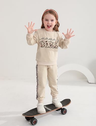 Image of Toddler Baby Boy Girl Clothes with Pockets 2PC Long Sleeve Pullover Sweatshirt and Pants Infant Fall Winter Outfit