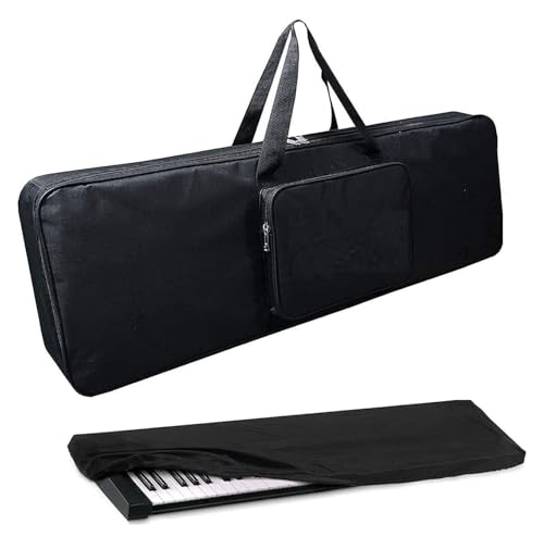 Image of IMAGINEA 38 Inch Piano Bag for 61 Keys Electronic Keyboard - Compatible with Yamaha PSR-F52, F51, E263 & Casio CTK2550, CTK3500, CT-S200, CT-S300, Portable Storage Bag (Black)