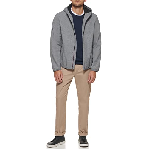 Tommy Hilfiger Men's Lightweight Water Resistant Breathable Hooded Performance Softshell Jacket2