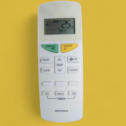 Image of Air Conditioner Remote Compatible with /Replacement for Dalkin. Ac Remote |Model -ARC470A12, arc470a12 | Match Your Existing Remote Before Placing Order | Exactly Same Will Only Work