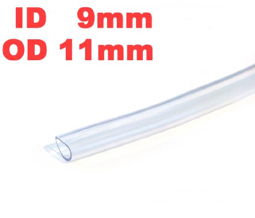 siny ID 9mm, OD 11mm 100 Ft 30 Meter PVC Clear Hose Tubing Aquarium Air Tube Pond Garden Water Delivery
