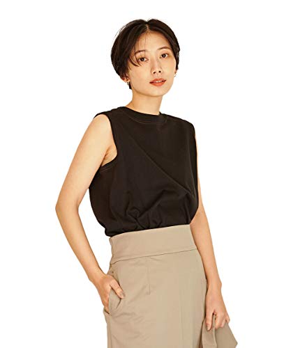 ナノ・ユニバース(nano・universe) 別注ノースリーブステッチカットソー F ブラック UNIVERSAL OVERALL