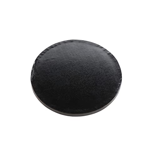 Dekora - Vassoio Torta Rotondo in Cartone Nero - Diametro 30 cm