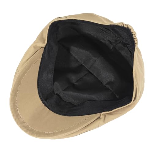 Image of ZLYC Men Cotton Flat Cap Summer Scally Ivy Gatsby Newsboy Beret Driver Cabbie Hunting Hat