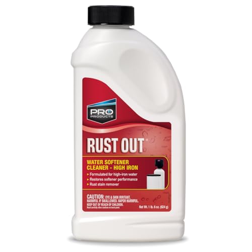 Pro Products Rust Out Water Softener Cleaner – Removes Rust Buildup -- Maintains Softener Performance – Removes Iron – Enhances Softener Performance – Cleans Fouled Resin – Extends Softener Life, Original - 1 Pack, 1.375 lbs. (RO12N)