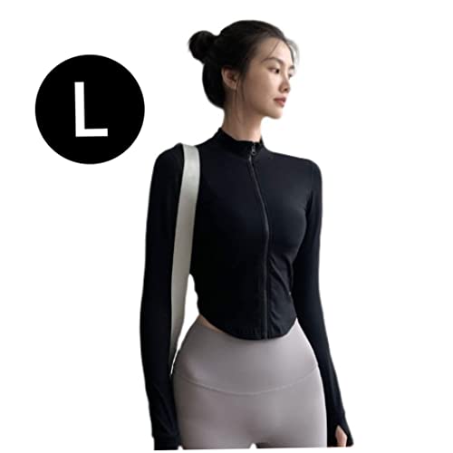 Banziaju Women Gym Jackets, Long Sleeve Gym Jackets Full Zip Running Jacket With Thumb Holes, Absorbent and Quick Drying - Image 4