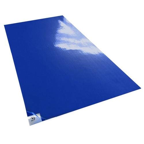 High-Tech Conversions Adhesive Floor Mat with Multi-Layered Clean Films, 24" x 45", Blue; 4/cs