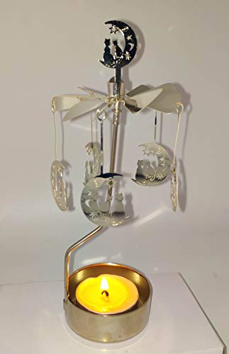 Rotary Candle Holder (Moon + Cat) - Image 3