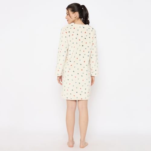 Image of CAMEY Women's Printed Nightgown, Long Sleeves, Nighty