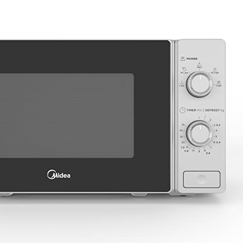 Midea-Microondas-20L-700W-5-Niveles-de-Potencia-Descongelacion-por-tiempo-o-peso-Cristal-negro-con-marco-Inox-Element-MCM208MMSP