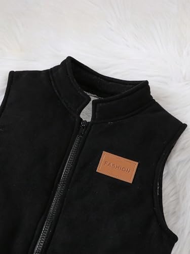 Toddler Boys Zip Up Vest Jacket Sleeveless Outerwear Lightweight Fall Winter Warm Coats for 4-7Y2