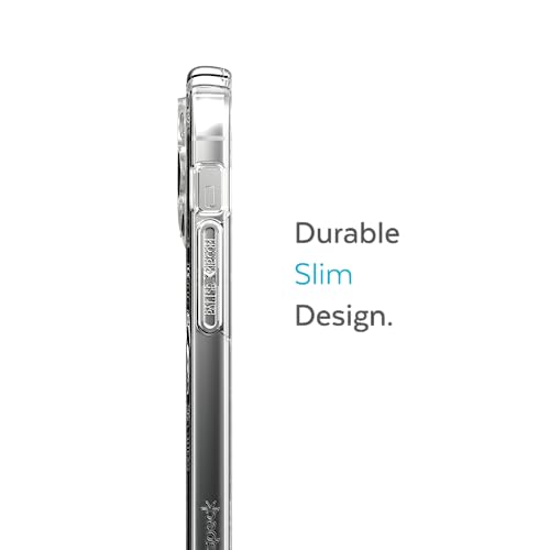 Image of Speck Clear iPhone 14 Pro Case - Drop Protection, Scratch Resistant, Dual Layer Slim Phone Case for 6.1 Inch iPhones 14 Pro - Built for MagSafe - Anti-Yellowing - Presidio Perfect -Clear /Clear /Silver
