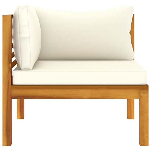 Chusui 5-TLG. Garten-Lounge-Set mit Creme Kissen, Terassenmöbel Wetterfest, Loungemöbel Terrasse, Garten Sitzgruppe… – Bild 7