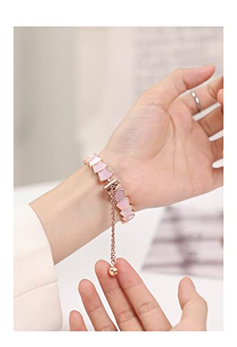 Kagerbends 38/40/41Mm Pink Mother Of Pearl Women Stylish Smartwatch Bands For Apple Watch Series Se/8/7/6/5/4, Girl’s Cute Slim Adjustment Rose Gold Bracelet For Iwatch 8 #TOP7