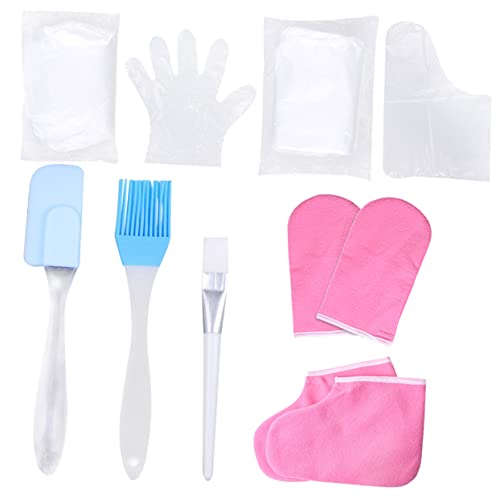 TOVINANNA 1Set Hand Care Gloves for Spa Moisturizing Treatment Exfoliating Scrub Gloves and Foot Covers for Enhanced Hydration and Material