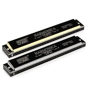 Image of Ketostics JDR MOUTH ORGAN /HARMONICA 24 HOLES (KEY OF C) Silver FOR MUSIC LOVERS