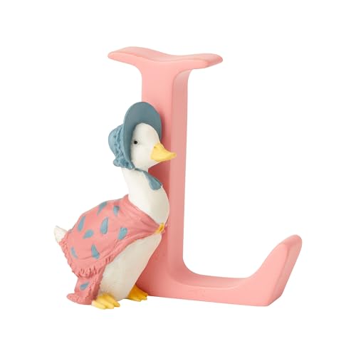 Image of Enesco Beatrix Potter Alphabet Collection Letter L Jemima Puddle-Duck Figurine, 2.68 Inch, Multicolor