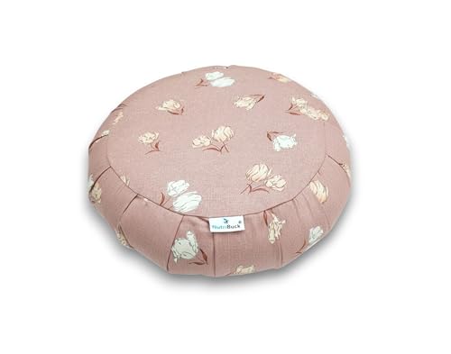 Image of Buckwheat ZAFU Meditation Cushion Filled with Buckwheat Hulls (SOFT PETAL)