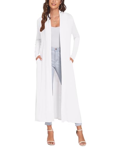 Image of Bluetime Women Floor Length Open Front Cardigan