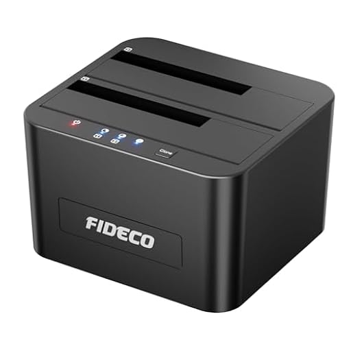 FIDECO HDD Docking Station, estación de Acoplamiento para Disco Duro USB3.0 para 2.5 y 3.5 Pulgadas SATA HDD/SSD, Doble bahía, Soporte de Clones Fuera de línea | Ya disponible en tu tienda friki favorita! En mundofriki.es!