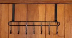 Konquer TimeS Heavy Duty Stainless Steel Over The Door Hook Hanger Organizer/Wall Hook Rack, No Drilling Required (White)