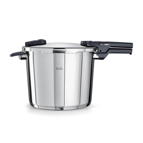 Fissler Vitaquick Olla a presión de 10 l y 26 cm de diámetro, acero inoxidable, 2 niveles de cocción, fabricada en Alemania, inducción