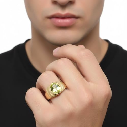Image of 55Carat Choose Your Color Natural Birthstones 18 K Gold Plated Ring Bold Statement Jewellery Sizes 4-13