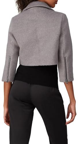 Rent the Runway Pre-Loved Grey Cropped Moto Jacket3