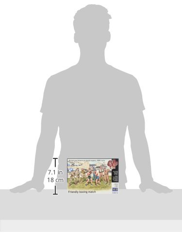 Master Box Models "Friendly Boxing Match" British And American Paratroopers Wwii Era Model Building Kit (9 Figures Set), Scale 1/35 #TOP5