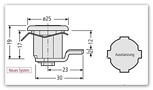 Ricambio serratura per cassetta delle lettere R1