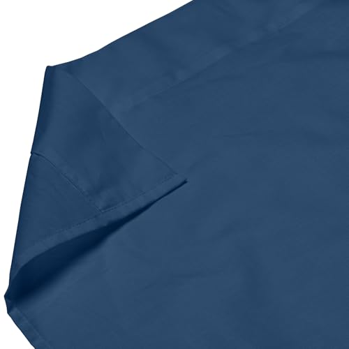 Drap plat grand format Basic Sabana 260x270 bleu marine tissu résistant - 5