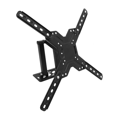 SOLUSTRE Space-Saving Tv Wall Mount Steel Construction Full Range Adjustment Black D-cp303 Bracket