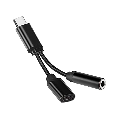MatureGirl 2-in-1 Type-C to 3.5mm Jack Adapter and Charging Cable,USB C Digital to 3.5 mm Headphone Jack Adapter,Aux Audio Dongle Converter for Pixel 4, Galaxy S21 S20 S20+ Plus (Black) MatureGirl 2-in-1 Type-C to 3.5mm Jack Adapter and Charging Cable,USB C Digital to 3.5 mm Headphone Jack Adapter,Aux Audio Dongle Converter for Pixel 4, Galaxy S21 S20 S20+ Plus (Black)