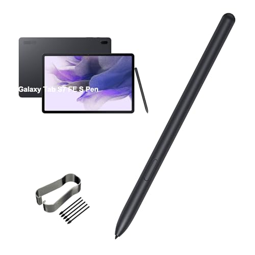 Galaxy Tab S7 FE S Pen Reemplazo para Samsung Galaxy Tab S7 FE SM T730, SM T733, SM T736B TJ 780 Stylus Pen compatible con Samsung Galaxy Tab S7 FE Puntas/puntas sin Bluetooth (Mystic Black)