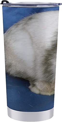 車用コップウサギの動物 車用タンブラー 車用ポット 水筒 自動車カップ マグカップ 車用ケトル 保温保冷 ステンレス ダイレクトタイプ コーヒーカップ カー用品 穴あるフタ付き 600ml 車中泊