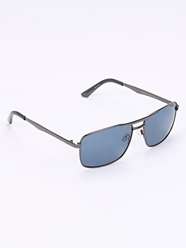 Image of Skechers Men Aviator Grey Polarized Sunglasses, Large