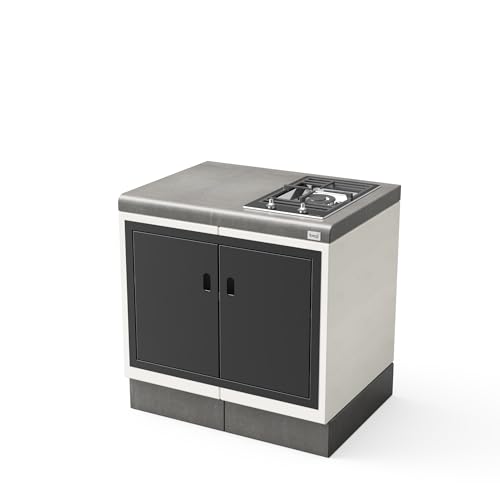 TUOZI - Módulo de soporte para encimeras KITAWAY GAS para Barbacoa de Obra Prefabricada (Blanco, Gris - 84 x 63 x 63 cm) - Uso en Exteriores