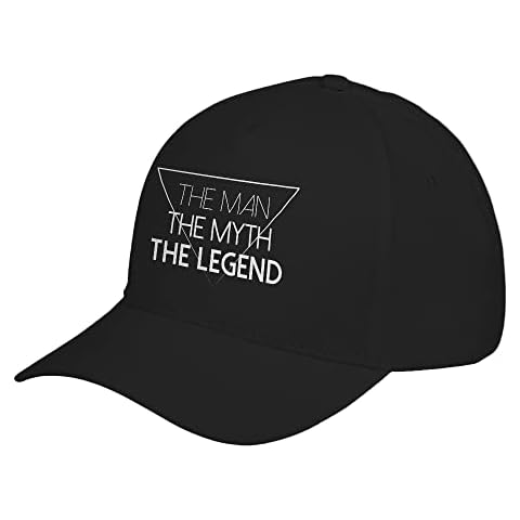 Indica Plateau The Man the Myth the Legend Large Black Adjustable Unisex Baseball Cap Cover