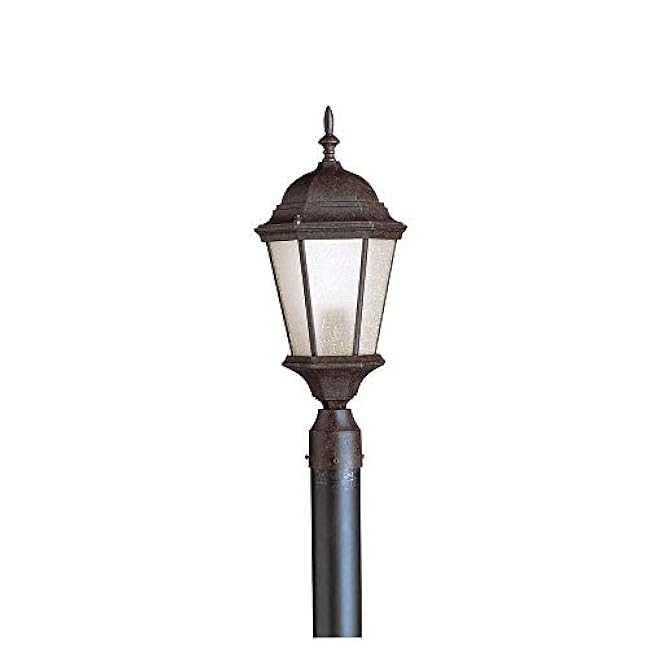 Kichler Madison 21.5 1 Light Post Light with Clear Beveled Glass in Tannery Bronze