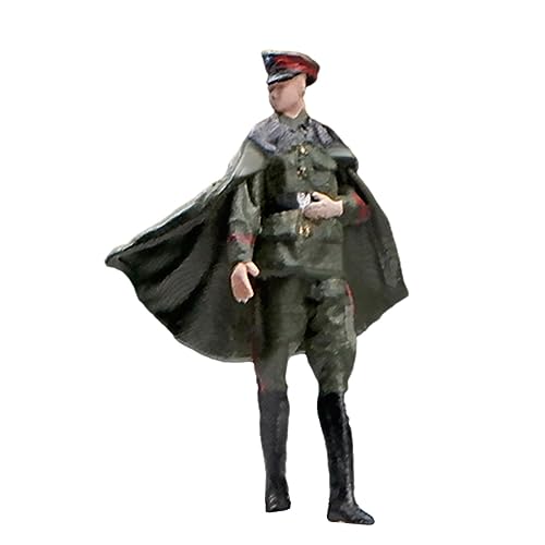 DYNWAVE 1:64 Figure Handpainted Character Model Crafts Resin Doll Miniature for Dioramas Architecture Model DIY Project Micro Landscape Fairy Garden, Officer