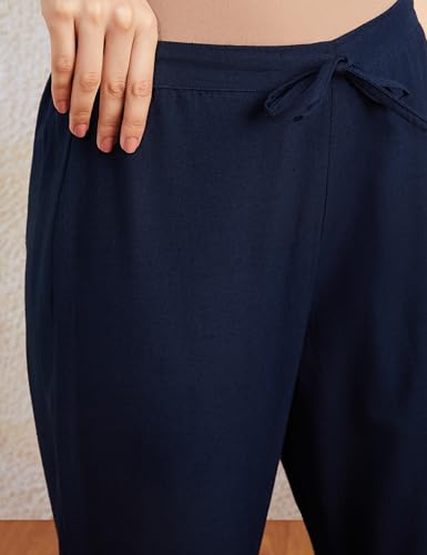 Image of Amazon Brand - Myx Women Cotton Rich Slim Pants (Available in Plus Sizes)