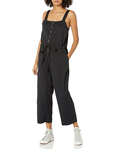 Billabong Women's Sandy Shores Woven Overall, Black, L