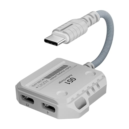 HINAYOSAN Convertidor adaptador de carga rápida USB C multifunción con puerto de radio de 3,5 mm, sonido de alta resolución para llamadas de voz claras
