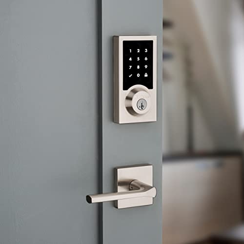 Kwikset Smartcode 916 Contemporary Smart Lock, Touchscreen Electronic Deadbolt Front Door Lock With Smartkey Re-Key Security And Z-Wave Plus, Satin Nickel #TOP3