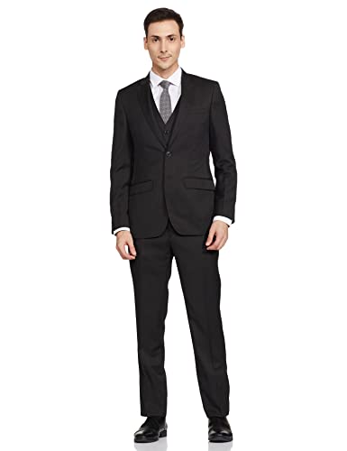 Image of Raymond Wool Men's Full Sleeve Contemporary FIT Medium Grey Formal Suit