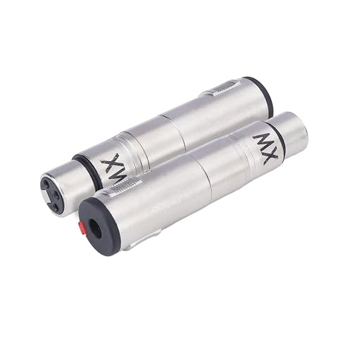 Image of MX 3 Pin XLR Microphone Connector pin Pure Copper Nickel Plated Pins1 for High Conductivity microphone (3-pin XLR female to mono female, Pack of 1, MALE /FEMALE)