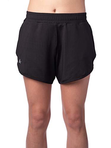 Arctic Cool Women’s Instant Cooling Active Shorts Performance Tech Breathable Moisture Wicking Comfortable Athletic Gym and Running Quick Drying Athletic Shorts, Cool Black, XL