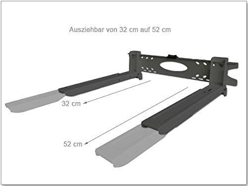Mikrowellenhalterung Ausziehbar 32-52 cm für Küchengeräte Grill Mini Backofen inkl. Montagematerial - schwarz Modell: H75B