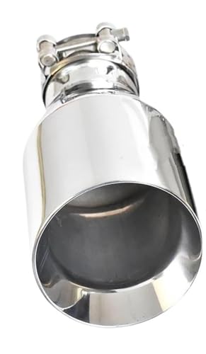 Silencieux d'échappement en inox brillant avec finition biseautée